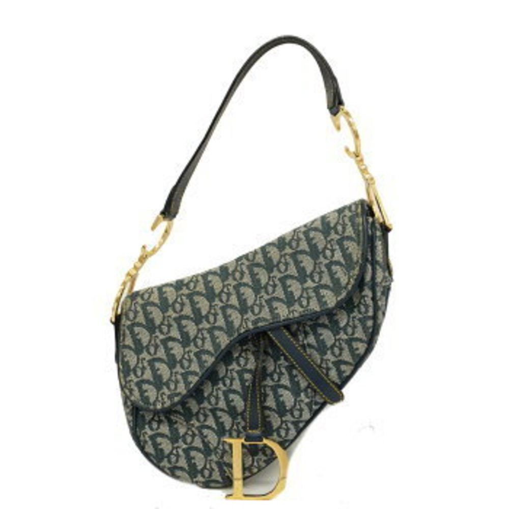 Christian Dior Trotter Saddle Canvas Shoulder Bag